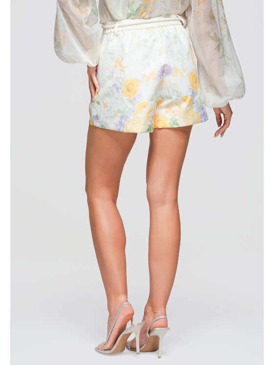 Ombre Ombre Szorty materiałowe OW-ST-E0026 Żółty Relaxed Fit