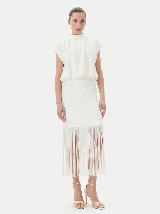 Bruuns Bazaar Bruuns Bazaar Kokteilinė suknelė Pentzia Malisa BBW4432 Balta Regular Fit