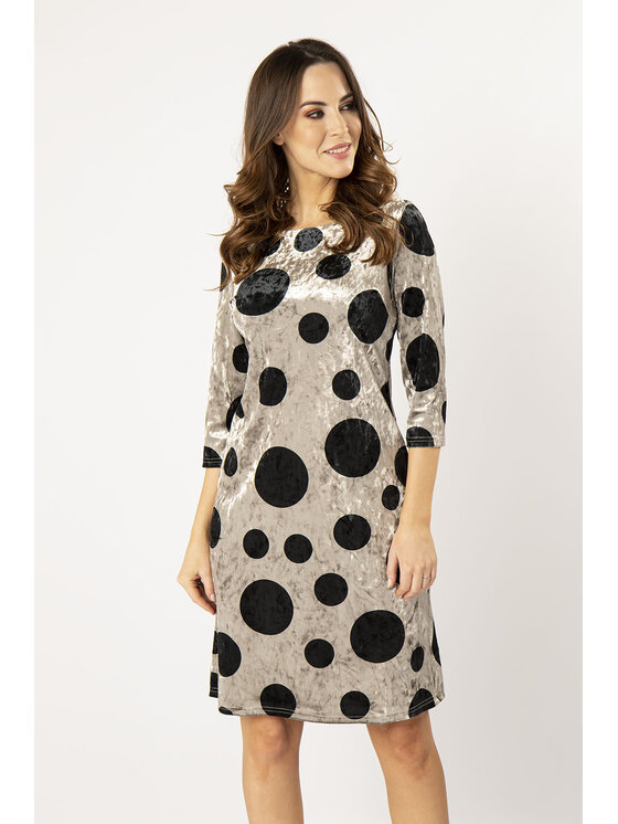 Sukienka codzienna QUIOSQUE, Rozmiar 36, Beżowa, BIEDRONY DRESS