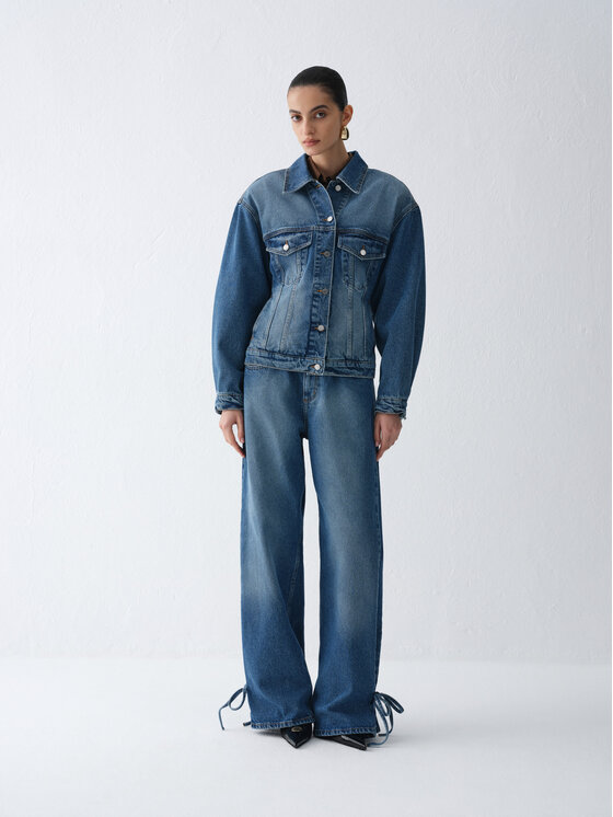 La Mania La Mania Jeansy HORIZON Niebieski Basic Fit