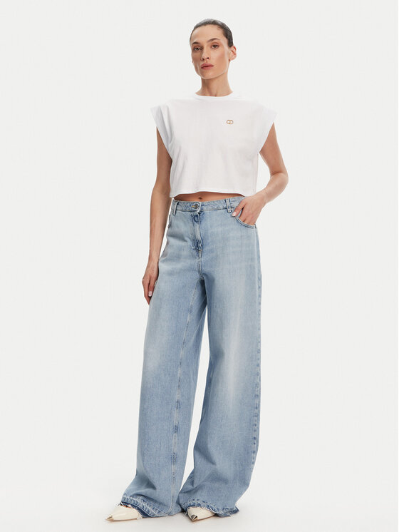 TWINSET TWINSET Póló 251TT2043 Fehér Regular Fit
