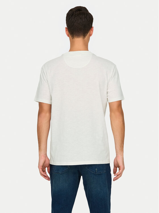 Only & Sons Only & Sons Tričko 22025286 Biela Regular Fit