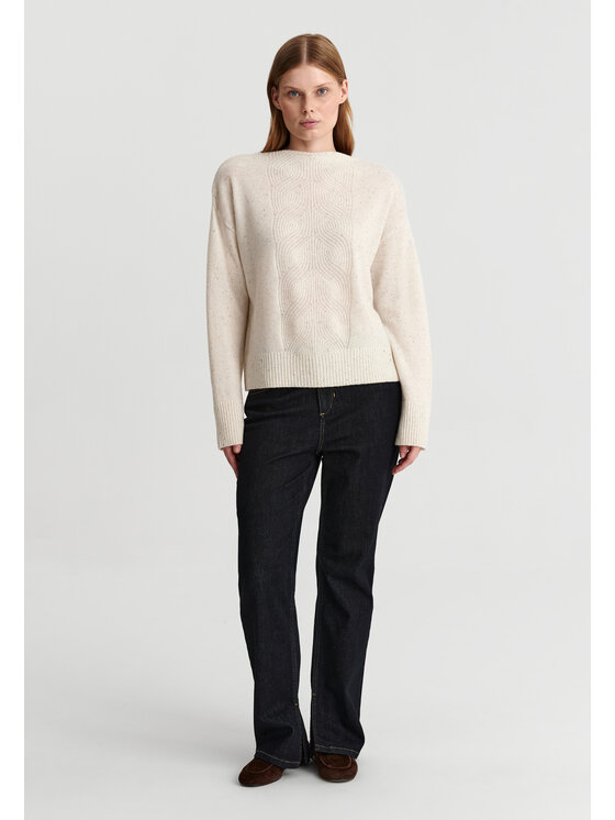 TATUUM TATUUM Sweter ALVERANA Kremowy Classic Fit
