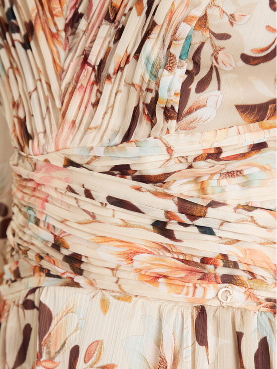 Guess Guess Коктейльна сукня W5YK20 WDW82 Бежевий Regular Fit