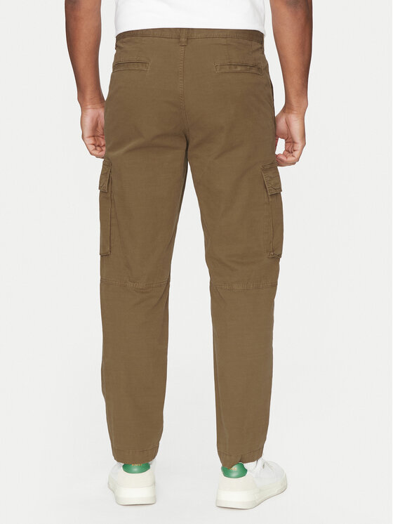 BOSS BOSS Hlače iz tkanine Sisla-8 50530599 Khaki Regular Fit