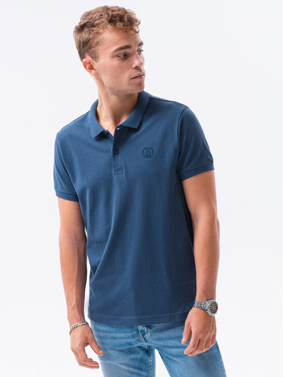 Ombre Ombre Polokošile S1374 Tmavomodrá Regular Fit