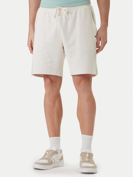 Tommy Hilfiger Tommy Hilfiger Pantalon scurți din material Essential MW0MW37240 Écru Regular Fit