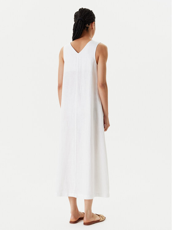 United Colors Of Benetton United Colors Of Benetton Rochie de vară 4AGHDV07C Alb Relaxed Fit