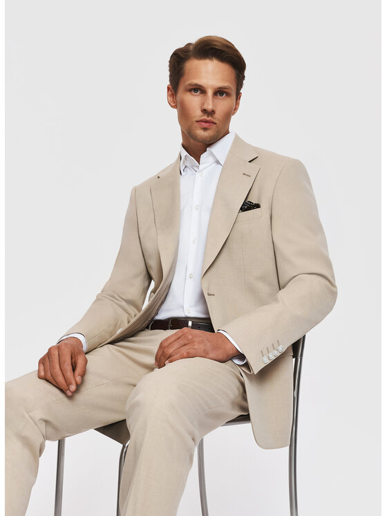 Pako Lorente Pako Lorente Marynarka P26SF-3G-006 Beżowy Slim Fit