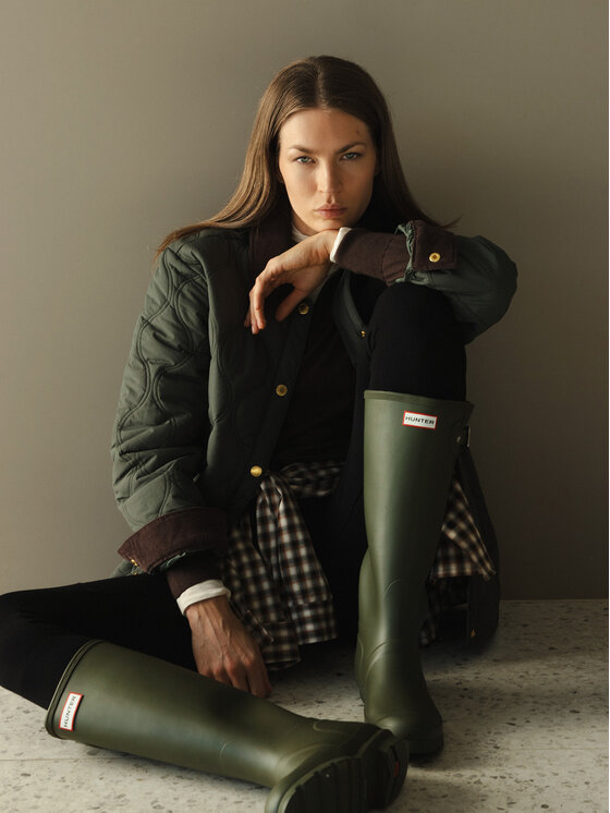 Hunter Hunter Демісезонна куртка Witton HARW0004252 Зелений Regular Fit