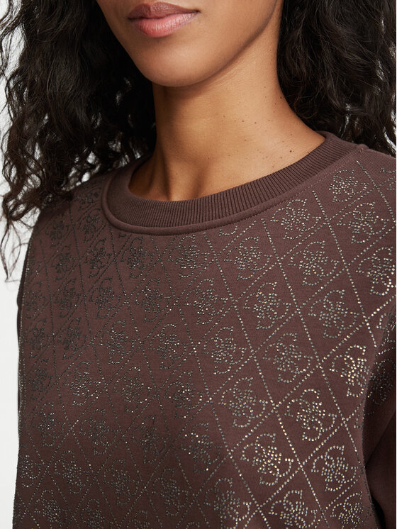 Guess Guess Bluza W6BQ14 K6060 Brązowy Reglan Fit