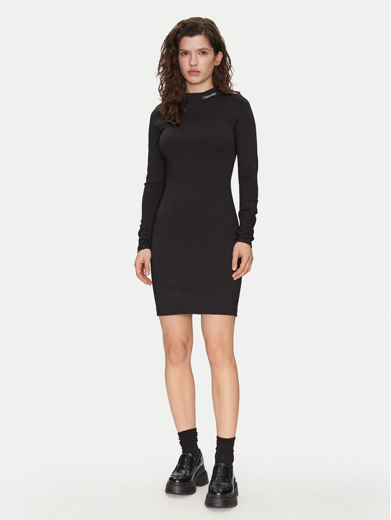 Calvin Klein Jeans Calvin Klein Jeans Rochie de zi J20J225074 Negru Slim Fit
