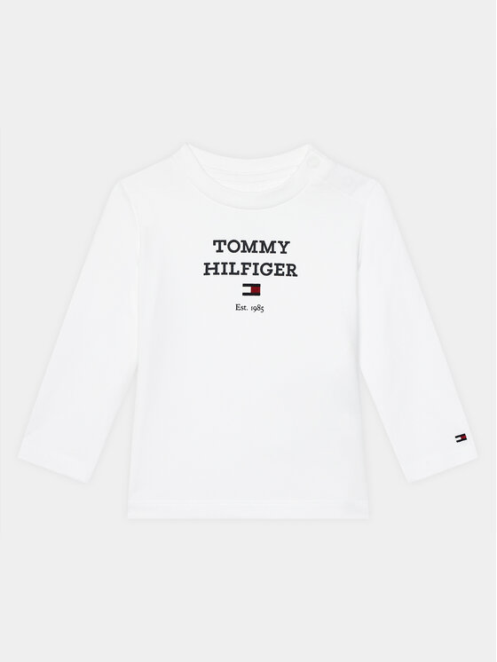 Tommy Hilfiger Tommy Hilfiger Блуза Logo KN0KN01760 Бял Regular Fit