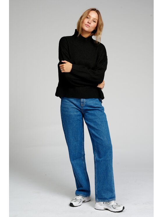 TeeShoppen TeeShoppen Polo 'Oversized Collection' Czarny Oversize