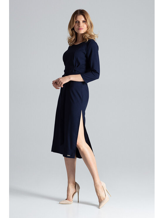 FIGL FIGL Sukienka M631 Granatowy Regular Fit