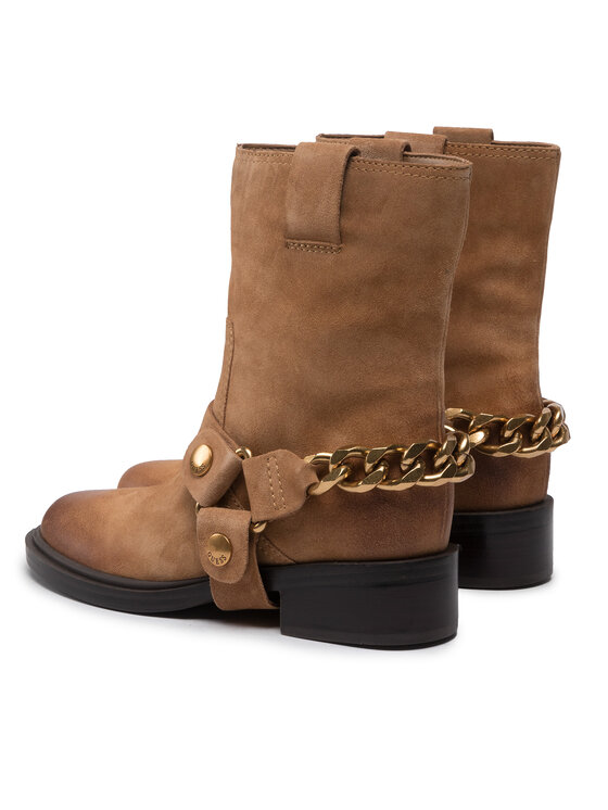 Guess Guess Kovbojská obuv Ruben FL7RUB SUE10 Hnědá
