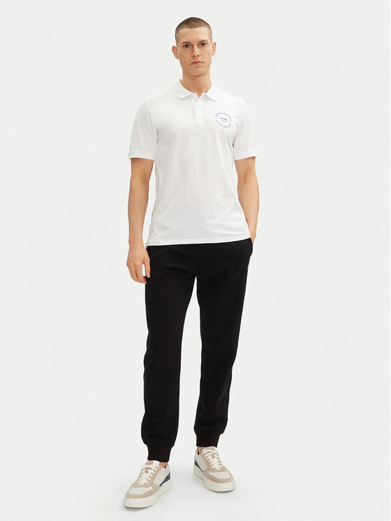 Jack&Jones Jack&Jones Тениска с яка и копчета Simon 12269299 Бял Regular Fit