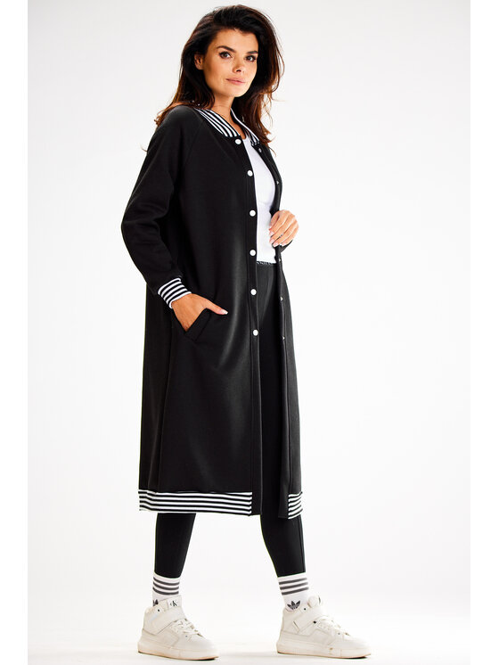 Awama Awama Mikina A612 Čierna Basic Fit