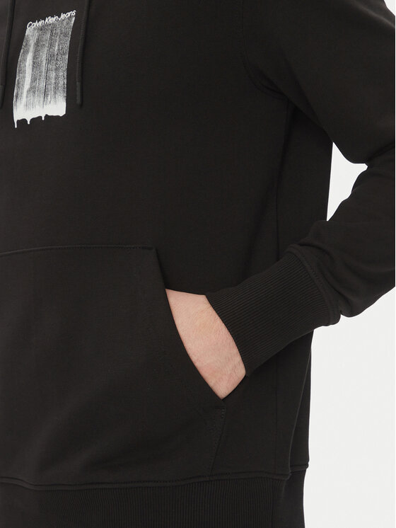 Calvin Klein Jeans Calvin Klein Jeans Bluza Brush Stroke J30J327525 Czarny Regular Fit