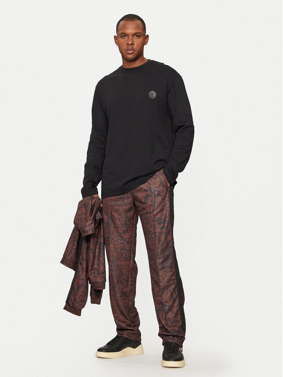 Just Cavalli Just Cavalli Majica dugih rukava 77OAHE10 Crna Regular Fit