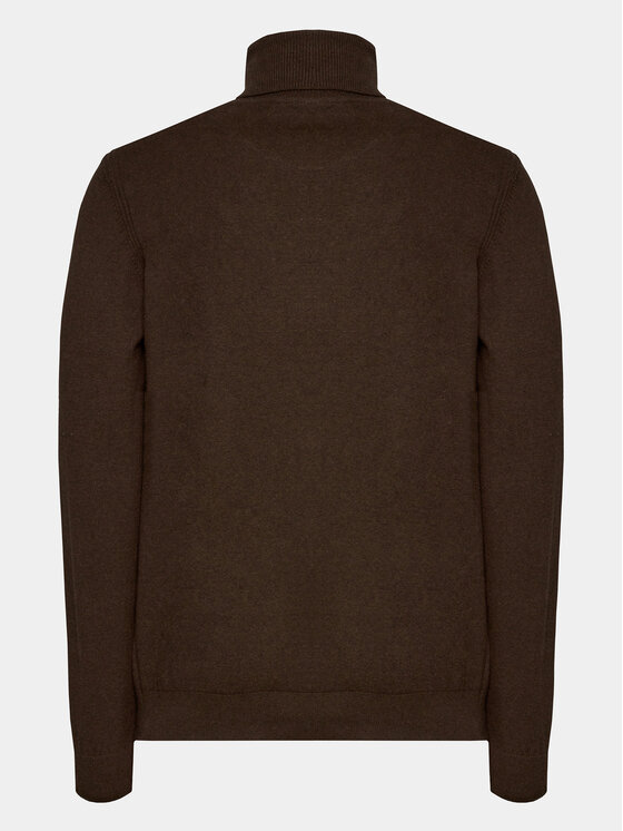 INDICODE INDICODE Rollkragenpullover Van Paul 35-699 Braun Regular Fit
