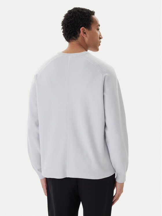Calvin Klein Calvin Klein Sweter Ls Ck Tech Knit Crwnk LV040BM347 Szary Regular Fit