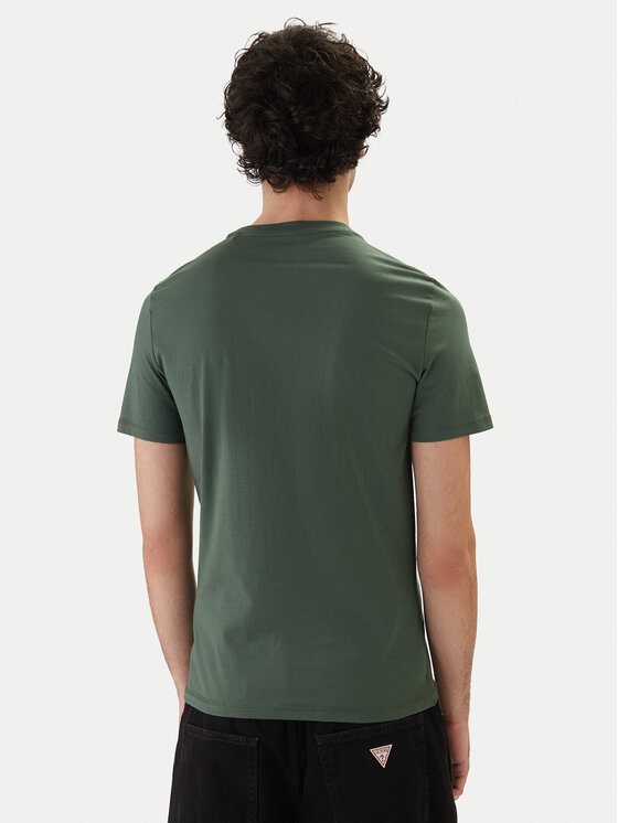 Guess Guess Tričko M2YI72 I3Z14 Zelená Slim Fit