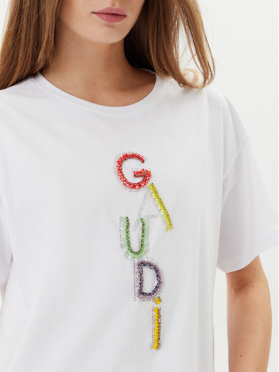 Gaudi Gaudi T-shirt 511BD64027 Bijela Regular Fit