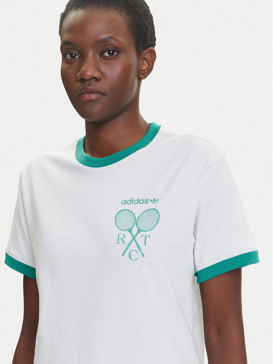 adidas adidas T-shirt Retro Tennis JY0276 Bijela Regular Fit