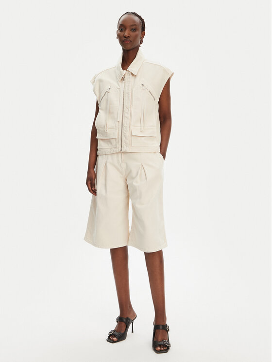 PINKO PINKO Mellény Gerard Gilet 105237 A2M8 Ekru Regular Fit