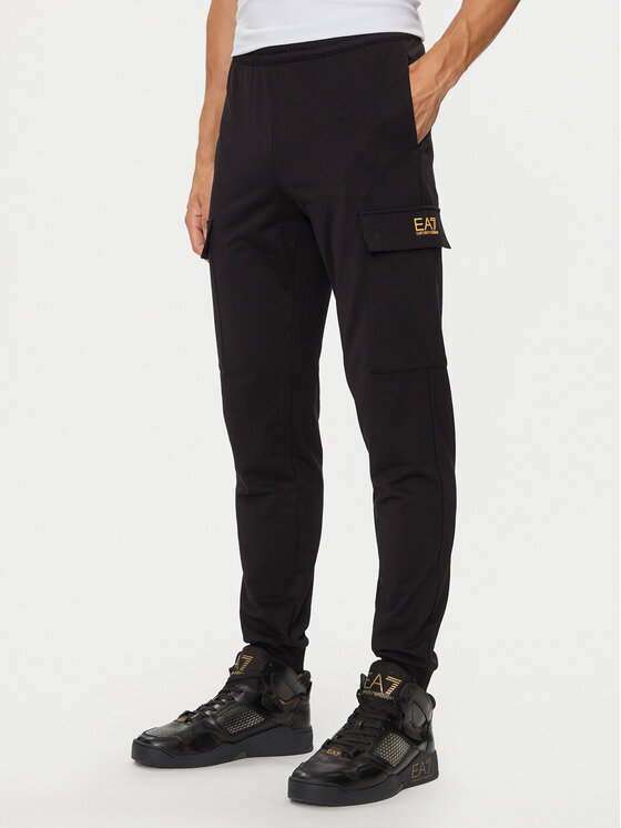 EA7 Emporio Armani Teplákové nohavice 8NPP67 PJVRZ 0208 Čierna Regular Fit