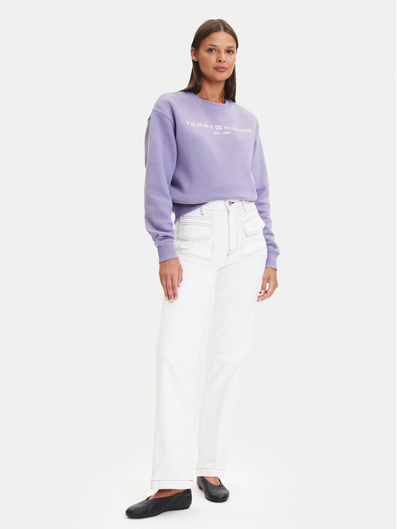 Tommy Hilfiger Tommy Hilfiger Felpa WW0WW39791 Viola Relaxed Fit