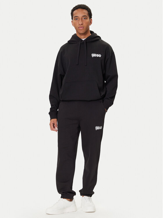 HUGO HUGO Teplákové kalhoty Nyrotro 50549779 Černá Loose Fit