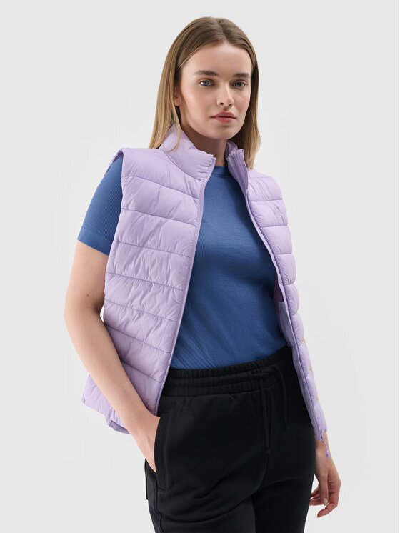 4F 4F Bezrękawnik 4FWAW24TVJAF139-52S Fioletowy jasny Slim Fit
