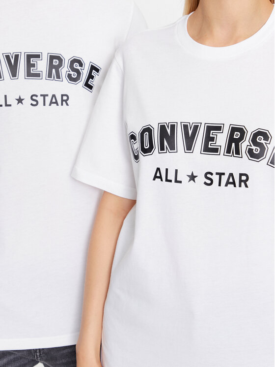 Converse Converse Majica Classic Fit All Star Center Front Tee 10024566-A04 Bela Regular Fit