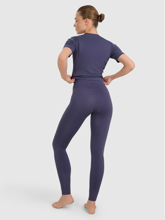 4F 4F Legginsy YOGA Granatowy Authentic Slim Fit