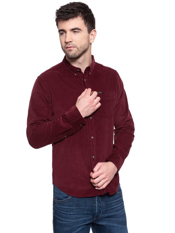 Lee Lee Camicia BUTTON DOWN Rosso Regular Fit