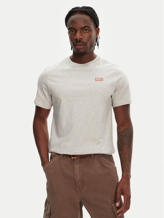 Hunter Hunter Тишърт Tavish HARM0082251 Сив Regular Fit