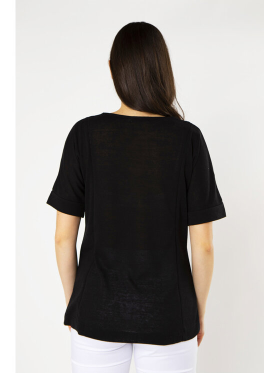 QUIOSQUE QUIOSQUE Halenka 22-TD-BS8 Černá Regular Fit