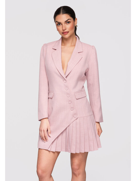 Ombre Ombre Sukienka wieczorowa LA-OM-DLR302 Różowy Slim Fit