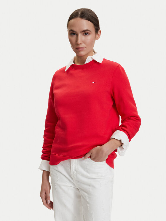 Tommy Jeans Hanorac DW0DW19959 Roșu Regular Fit