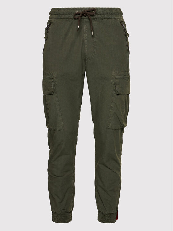 Alpha Industries Alpha Industries Joggers kalhoty Ripstop 116201 Zelená Tapered Fit