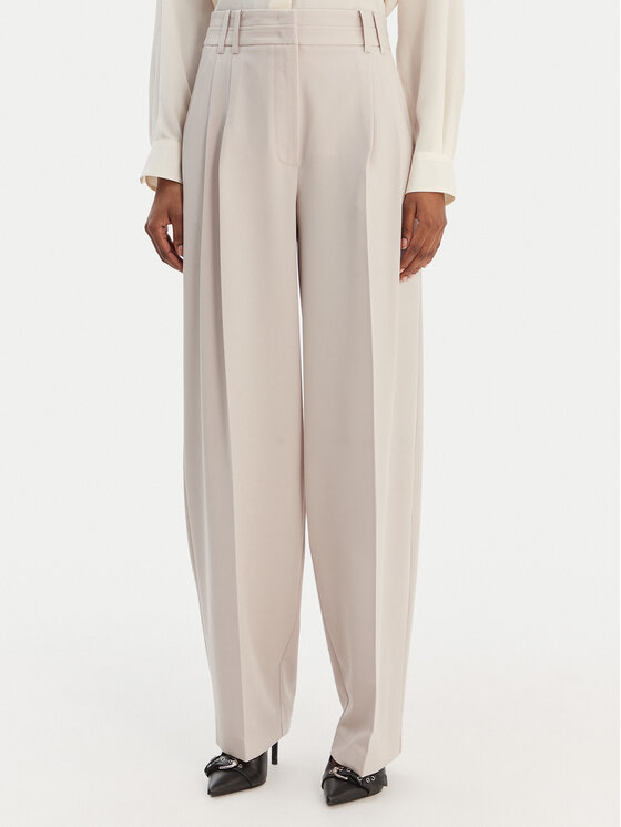 Patrizia Pepe Spodnie materiałowe 8P0794/A498-S748 Szary Regular Fit