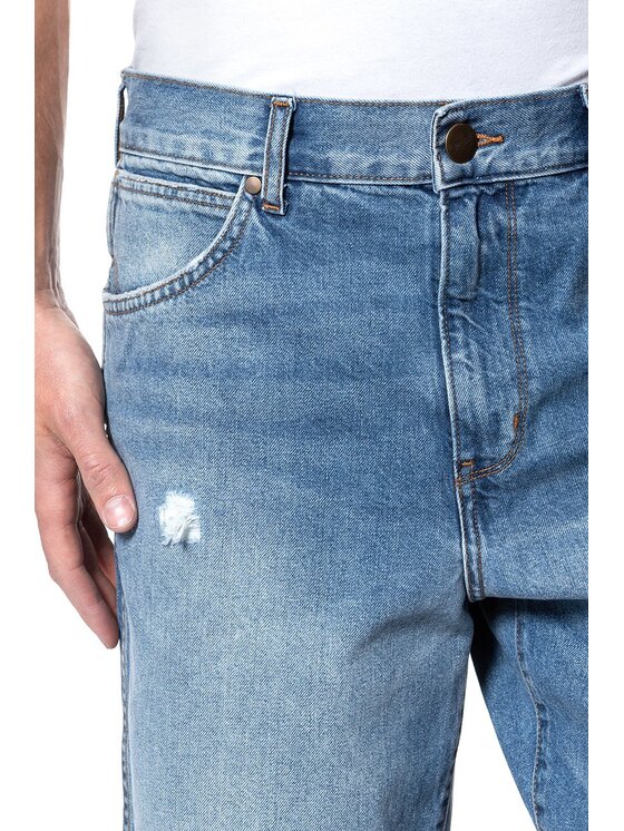 Wrangler Wrangler Szorty jeansowe DENIM SHORT Niebieski Regular Fit