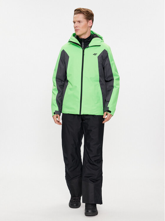 4F 4F Skijacke 4FAW23TTJAM306 Grün Regular Fit