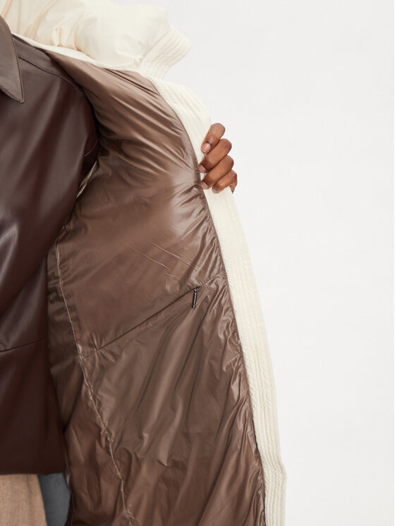 Hetregó Hetregó Daunenjacke Lena 8N697 Écru Regular Fit