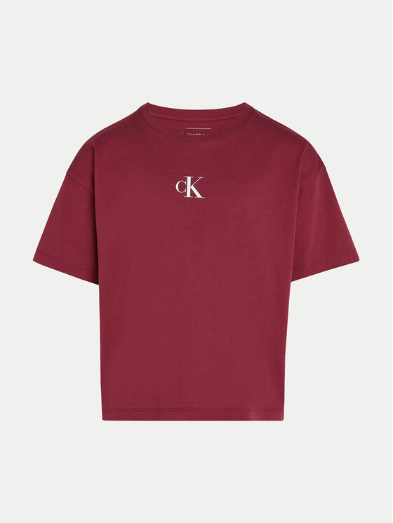 Calvin Klein Jeans Calvin Klein Jeans Футболка Logo IG0IG02136 Бордовий Boxy Fit