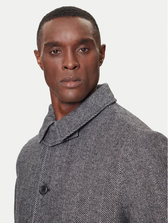 Calvin Klein Calvin Klein Vlněný kabát LV04LD510G Šedá Regular Fit