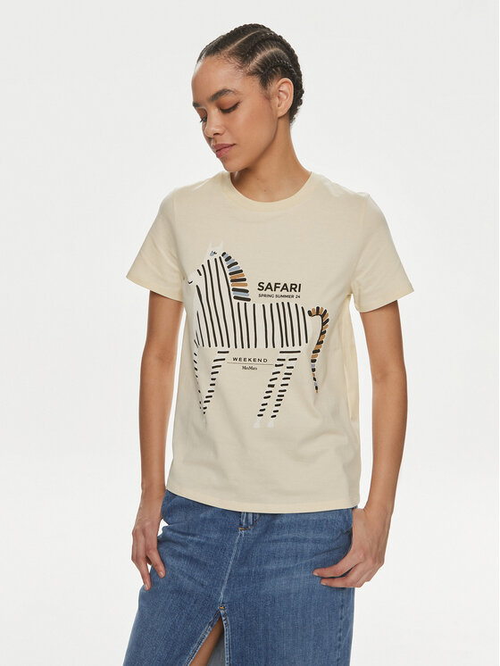 Weekend Max Mara Weekend Max Mara T-Shirt Yen 2415971052 Béžová Regular Fit