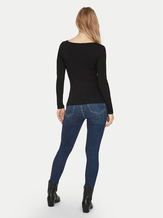 Vero Moda Vero Moda Bluzka Maxi My 10228809 Czarny Slim Fit